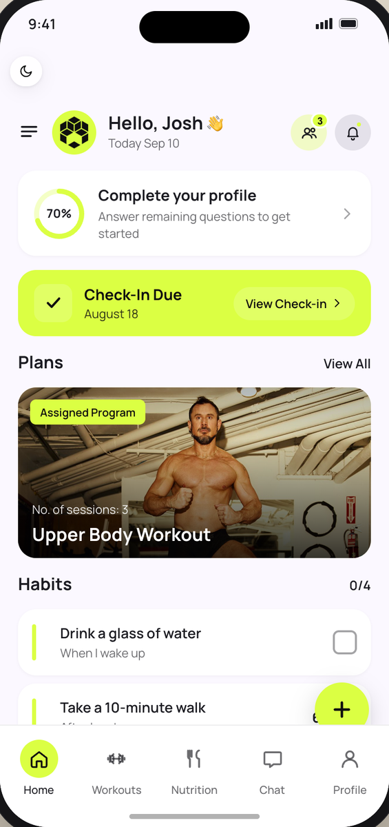FitNut App Dashboard